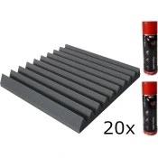 Mega Acoustic PA-PMK-4 50x50 SET 3 Dark Grey Absorpcijska pena