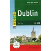 Freytag & Berndt Vodoodporni zemljevid/načrt mesta Dublin v merilu 1:10.000. Objavljeno leta 2024. Freytag & Berndt