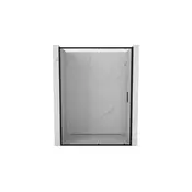 Mexen Exo drsna tuš vrata 140 cm, prozorna, črna - 8151-140-000-70-00