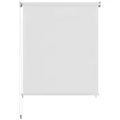 vidaXL Zunanje rolo senčilo 400x140 cm bele barve