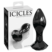 Santice br. 78 - konusni stakleni analni dildo (crni)