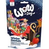 WOW Priboljški za nego pasjih zob Winter Dentals - jabolčni zavitek - 250 g