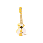 Kids Concept - Lesena kitara, yellow white