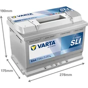 VARTA akumulator za auto E44 (77Ah, D+, 780 A(EN), 278x175x190mm)