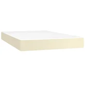 Vidaxl Vzmetnica z žepkasto vzmetjo srednje trdote krem 120x200x20 cm umetno usnje