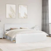 vidaXL vidaXL Konstrukcija postelje Bela 180 x 200 cm Masivno borovo les, (5000103259)