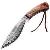 Pohodniški nož z okrašenim rezilom KUKRI, 19 cm