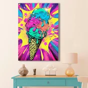 Wallity Dekorativna slika na platnu, 70x100cm, Šarena