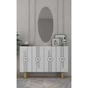 Hanah Home Konzolni sto Fraud Bohem KM120, 120x75x29.6 cm, Beli