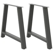 Noge za blagovaonski stol A-oblika 2 kom antracit 100 x (72-73) cm celik