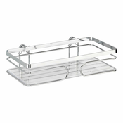 WENKO 20409100-Polica PREMIUM od nerdajuceg celika 24x13,5 cm srebrna