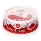 Maxell MAXELL DVD-R 4,7 GB 16X TISKALNIK Z BRIZGALNIM TISKOM, CELOTEN, BELA TORTA*25 276013.40.AS