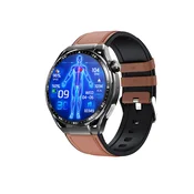 INF Pametna ura z EKG-jem, monitorjem srčnega utripa, sledilnikom telesne pripravljenosti in več športnimi načini Black and Brown Leather strap, (5000306724)