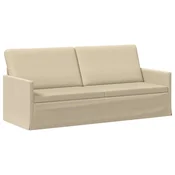 vidaXL 3-sedna sofa Krem 190 x 81 x 82 cm Blago