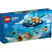 LEGO® City 60377 Raziskovalni potapljaški čoln