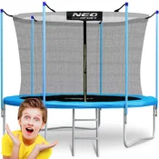 Neo-Sport 8ft/252cm vrtni trampolin z notranjo mrežo in lestvijo Neo-Sport