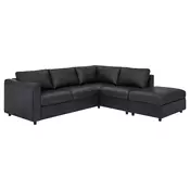 VIMLE Ugaona sofa, 4-sed, bez stranice/Grann/Bomstad crna