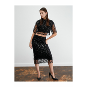 Koton Tuba Ünsal X Cotton - Midi Sequined Sequin Skirt