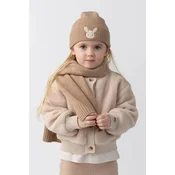 Donsje kapa otroška volnena Evaran Merino Wool Hat Fluffy Bunny