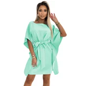 287-31 SOFIA Womens butterfly dress with a tie at the waist - mint