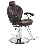 Salonski stol Ilford z naslonom za glavo in noge - višina sedeža 52 - 64 cm - 150 kg - rjava