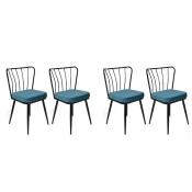 Hanah Home Set stolica Yildiz-952 V4, 53x63x67.5 cm, 4 komada, Plave