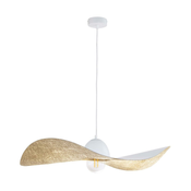 Luster na sajli KAPELLO 1xE27/60W/230V pr. 76 cm bijela/zlatna
