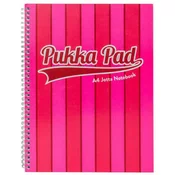 BLOK S ŠPIRALO – VOGUE, ČRTAN, A4, 100 LISTNI, PINK, KARTONSKA PLATNICA, PUKKA PAD