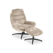 Fotelja Houston 1883 (Beige) Svijetlo smeda, 100x80x90cm, Tkanina, GambeNoge: Metal