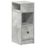 Vidaxl Nočna omarica z predalom betonsko siva 25x31x66 cm