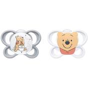 Silikonske dude NUK Perfect Match Air - 0-6 m, 2 komada, Winnie the Pooh