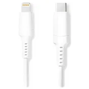 Nedis Kabel Lightning/ USB 2.0/ Apple Lightning 8pin/ vtič USB-C/ okrogel/ bel/ škatla/ 1 m