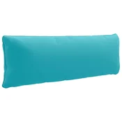 Vidaxl Hrbtna blazina PUTTEN 100% poliester Turkizna 120 x 40 x 15 cm