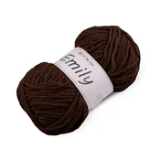 Pletena preja Emily 100 g - temno rjava