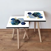 Hanah Home Set klub stocica 2Shp327, 2 komada, Šareni