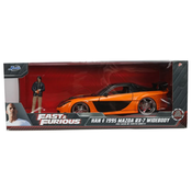 Autíčko Han Mazda RX7 1995 Fast & Furious Jada kovové s otvárateľnými časťami a figúrkou Hana dĺžka 19 cm 1:24 J3205002