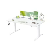 Songmics Višinasto nastavljiva pisalna miza 160x80x72-120 cm bela