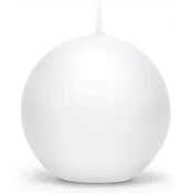 Sveča v obliki krogle, bela, premer 6 cm, 1 kos.