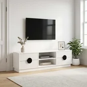 vidaXL TV omarica VENRAY 137,5 x 33 x 40 cm Bela