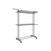 Songmics Stojalo za sušenje perila 4 nivoji 635x128x173 cm sivo