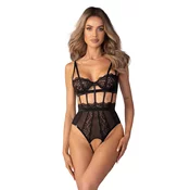 Obsessive Hersis Crotchless Teddy Black L/XL