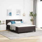 vidaXL vidaXL Postelja boxspring z vzmetnico Temno rjava 140 x 190 cm, (5000123684)
