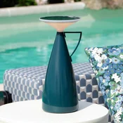Kartell LED-akumulatorska namizna svetilka Camomille, petrol, višina 24 cm - Dnevna soba/jedilnica - Dizajn - bencin, bela - Plastika