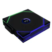 Lian Li UNI FAN TL ventilator za ohišje z LCD zaslonom, 120 mm, obrnjene lopatice, ARGB PWM, črn (12RTLLCD1W1B)