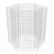 Vidaxl Šestkotna visoka greda gabion 100x90x100 cm