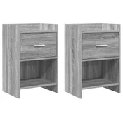 Noćni ormarići 2 pcs Siva Sonoma 40 x 30 x 60 cm