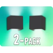 V-TAC LED STENSKA SVETILKA 11W, 1360LM, KVADRATNA, IP65, ČRNA/2-PACK! Barva světla: Dnevna bela