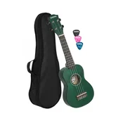 Sopran ukulele zelen Lipa (s torbo in trzalice) HH 3963
