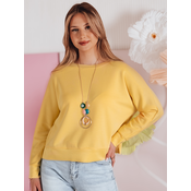 Bluzka damska one size oversize z wisiorkiem NUBISS żółta Dstreet