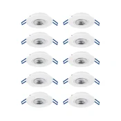 Eglo 300187 - KOMPLET 10xLED vgradnih stropnih svetilk GEDREZ LED/4,9W/230V, premer 9 cm, bela